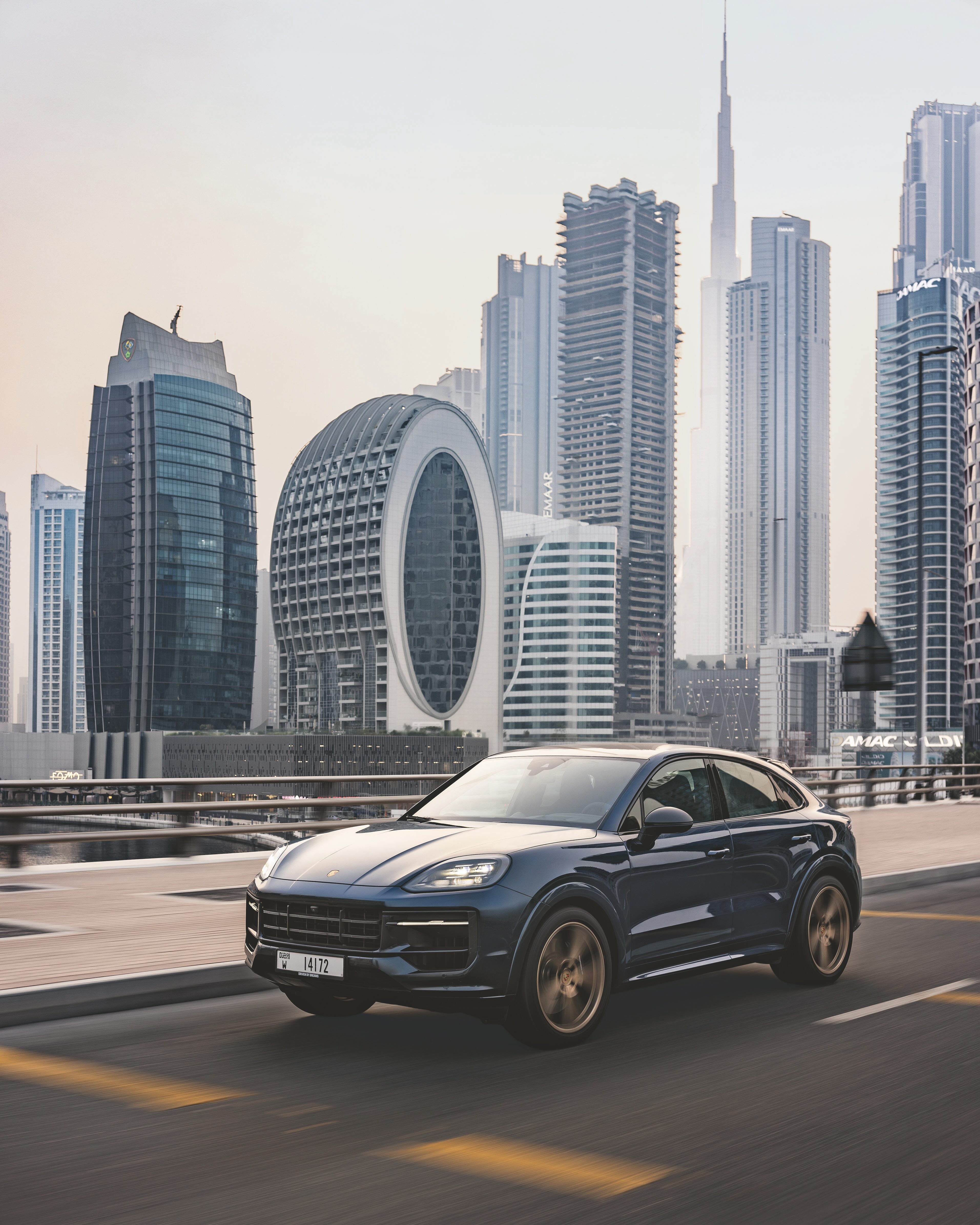 Cayenne S Coupé, Skyline of Dubai, UAE, 2024, Porsche AG